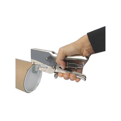 Plier stapler, for closed-clinch stapling, mechanical for staples 8 - 12 mm.