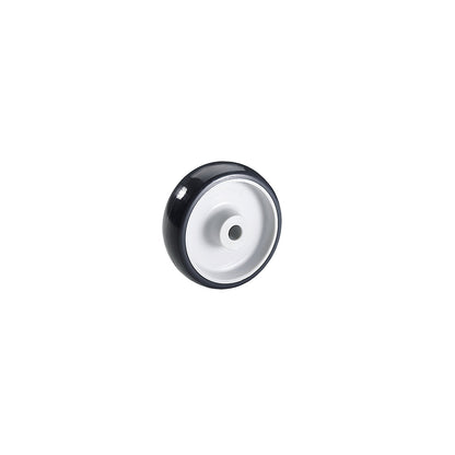 Polyurethane tyre on nylon rim, with plain bearings, wheel Ø x width 100 x 30 mm.