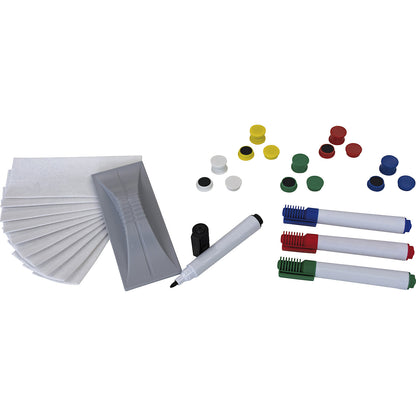 Economy whiteboard set, sheet steel, painted, WxH 1200 x 900 mm.