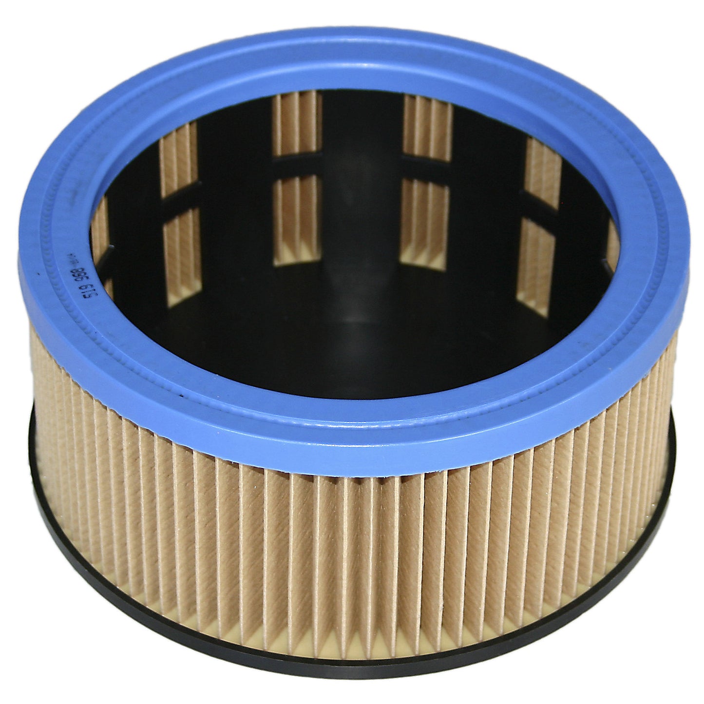 Concertina filter cartridge, with approx. 3600 cm² cellulose filter surface, for professional vacuum cleaners.