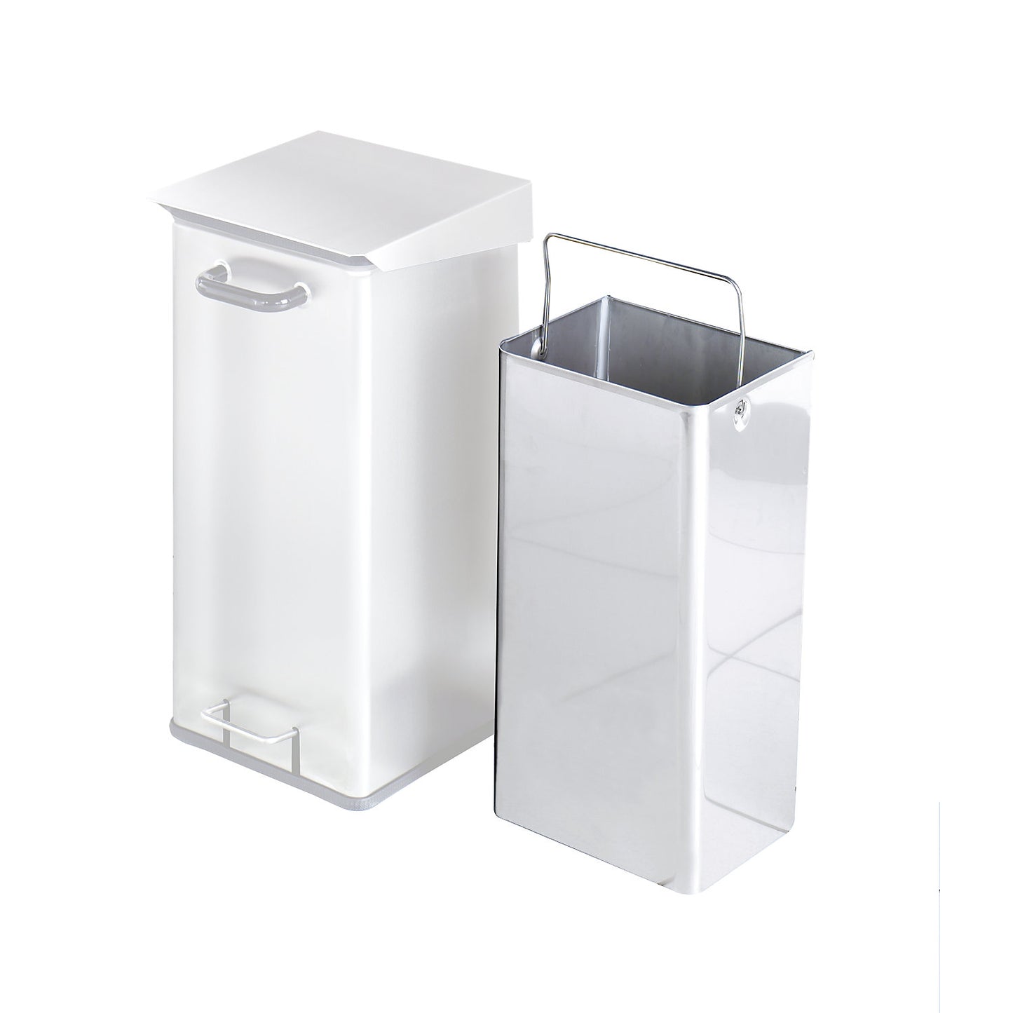 Inner container for cleanroom waste collector, made of stainless steel, for 40 l capacity.