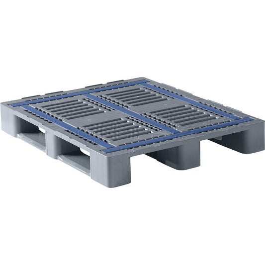 Heavy duty pallet, low density polyethylene, width 1000 mm, grey, 1+ items.