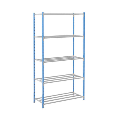 Boltless shelving unit, with tubular shelves, HxWxD 1996 x 1020 x 500 mm, standard shelf unit.
