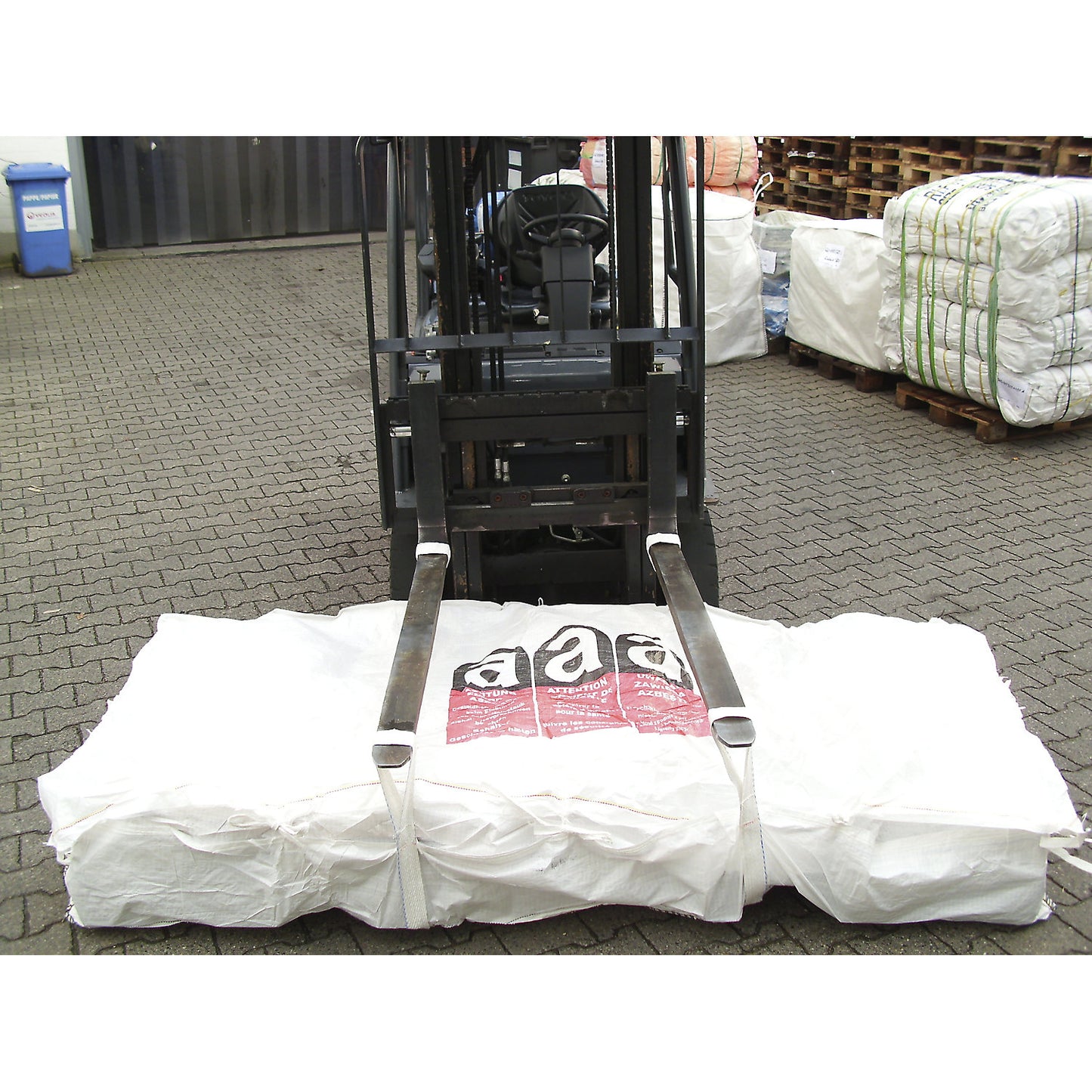 PP panel big bag, LxWxH 1200 x 1100 x 700 mm, for asbestos panels of type corrugated Eternit, pack of 10.