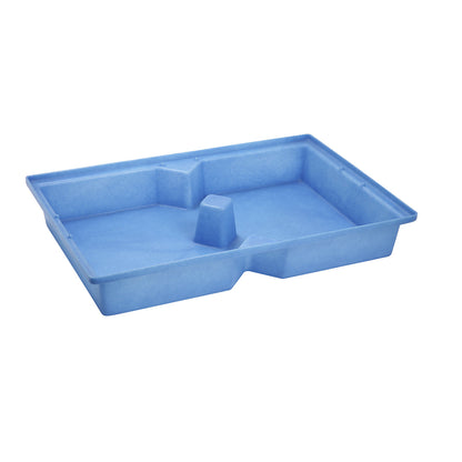 PE small container and pallet tray, LxWxH 1200 x 800 x 185 mm, sump capacity 100 l, without grate.