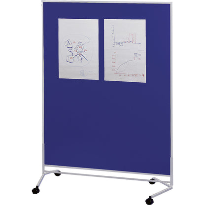 Display panel, mobile, fabric, both sides, blue, WxH 1200 x 1500 mm.