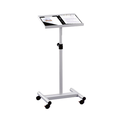 Pedestal desk, height adjustable, mobile, light grey, foot WxD 490 x 500 mm.