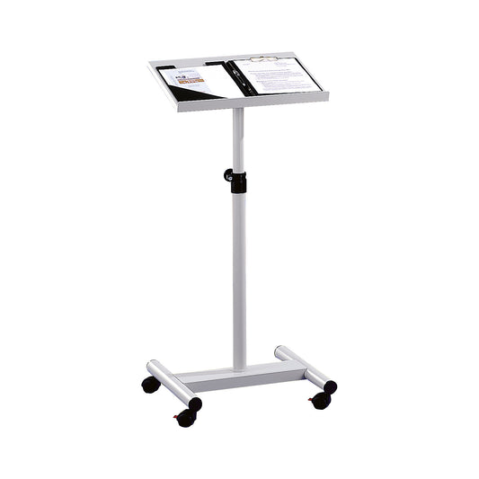 Pedestal desk, height adjustable, mobile, light grey, foot WxD 490 x 500 mm.