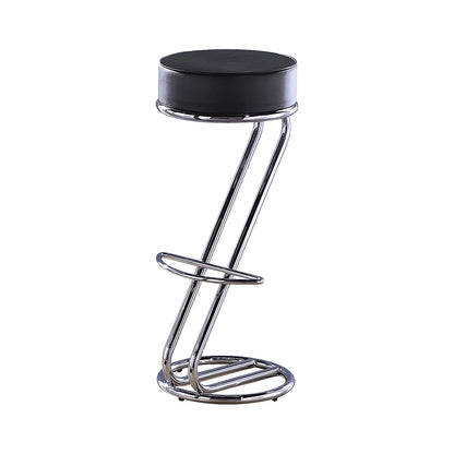 Bar stool in Z design, with 100 mm thick upholstery, black, pack of 2.