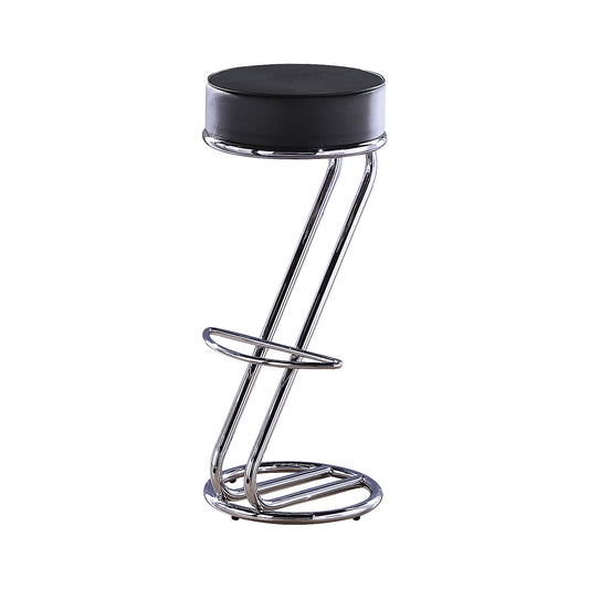 Bar stool in Z design, with 100 mm thick upholstery, black, pack of 2.