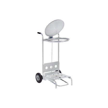 Pedal waste sack stand made of steel, mobile, hands-free operation, for capacity 120 l.