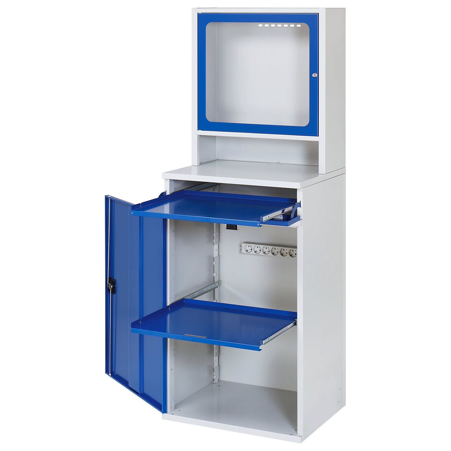 Computer cupboard, type W060/2, HxWxD 1770 x 650 x 520 mm.