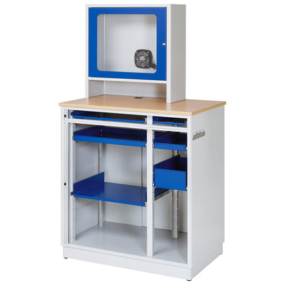 Computer cupboard, type W060/3, HxWxD 1820 x 1030 x 660 mm.