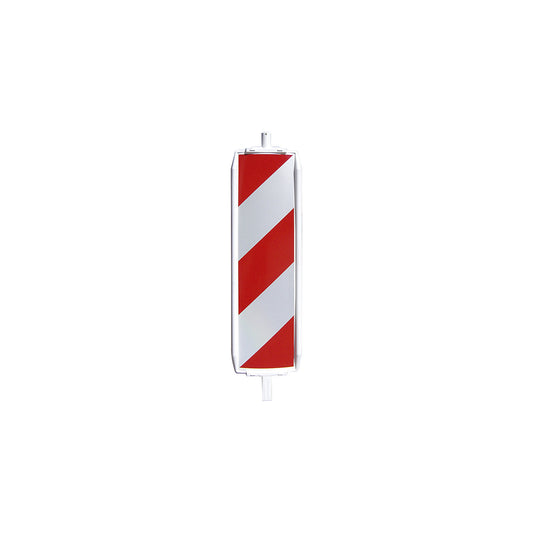 Safety marker, double sided, fitting dimension 40 x 40 mm, right / left pointing, cross hatched.