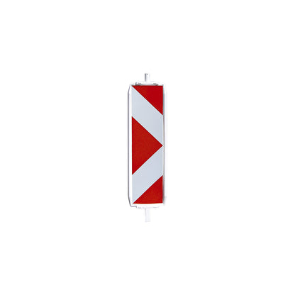 Safety marker, double sided, fitting dimension 40 x 40 mm, right / left pointing, arrow shaped.
