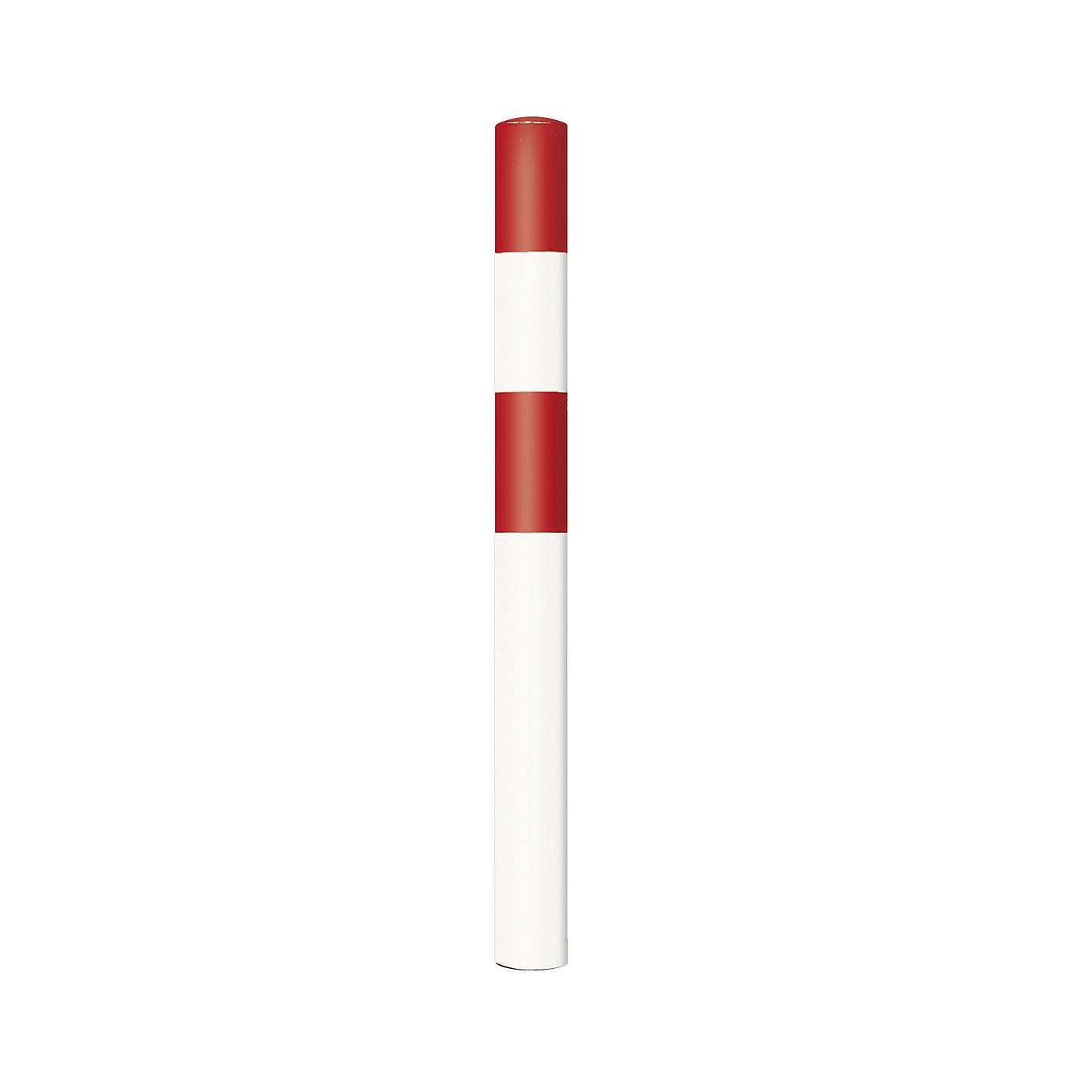 Crash protection bollard, size S, red/white, for concreting in.