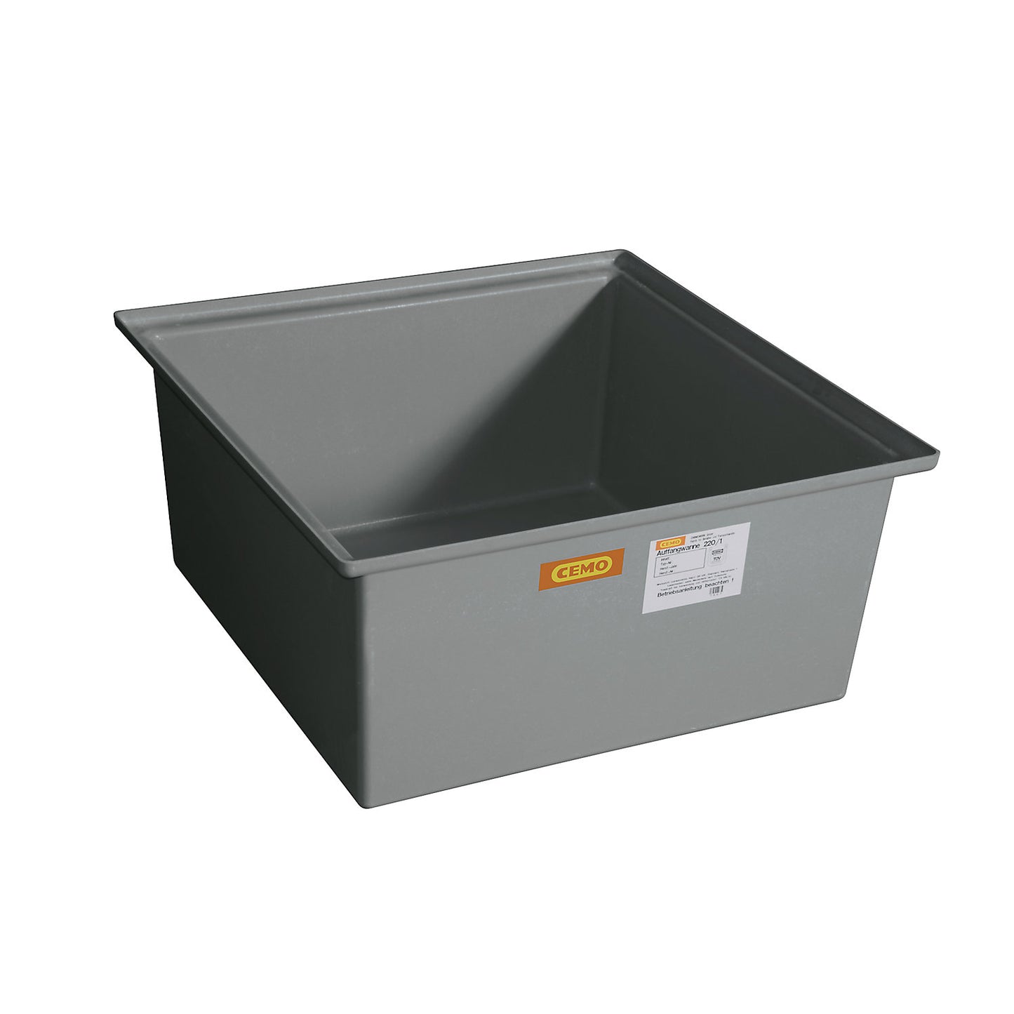 GRP base sump tray, 1 x 200 litre drum, without certification, without grate.
