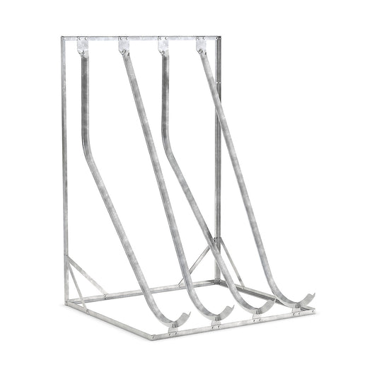 Semi vertical cycle rack, free standing, 4 parking spaces.