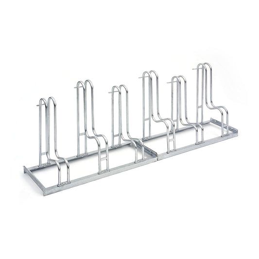 Bicycle stand, single sided, tyre width up to 55 mm, 6 parking spots.