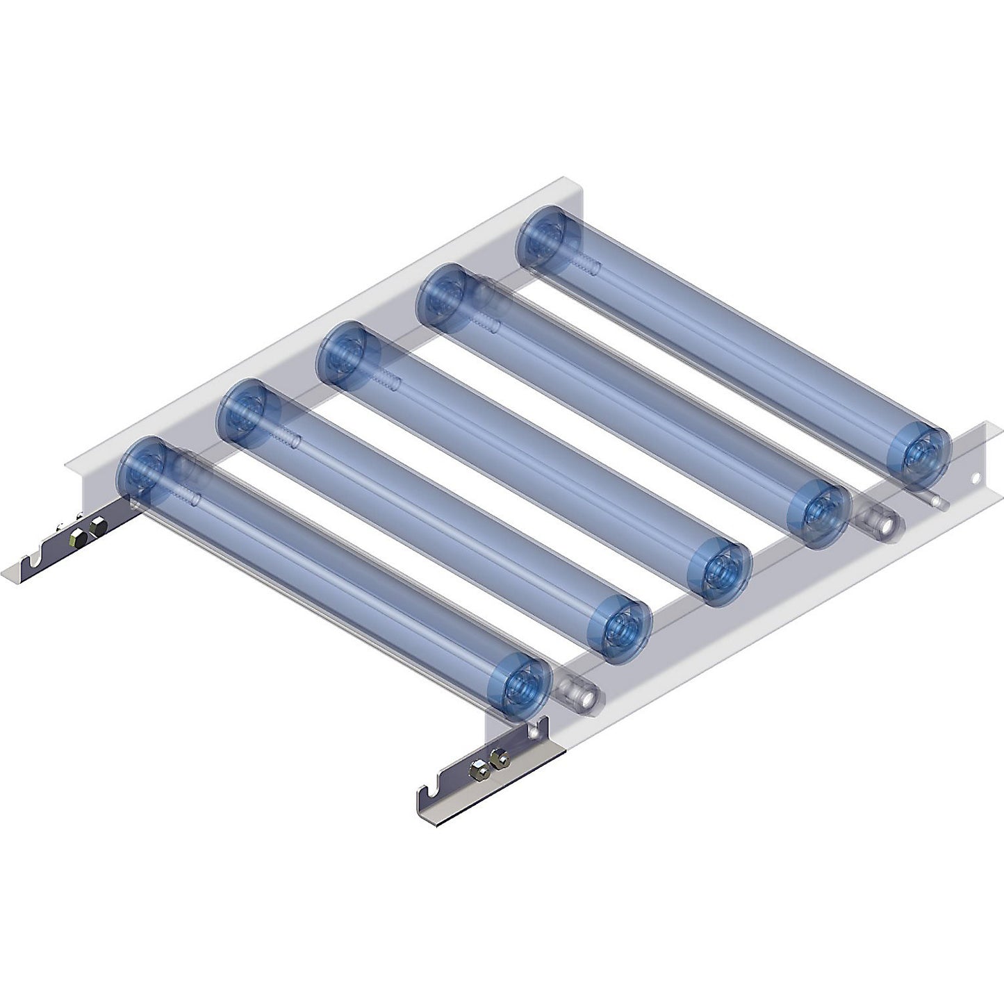 Quick connector, pack of 4, for setting up successive rows.