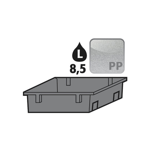PE tray insert, for pull-out tray, WxDxH 318 x 449 x 66 mm.