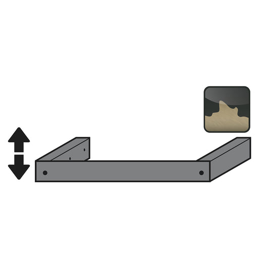 Adjusting device, incl. plinth cover plate, for 2 door hazardous goods storage cupboard, width 900 mm.