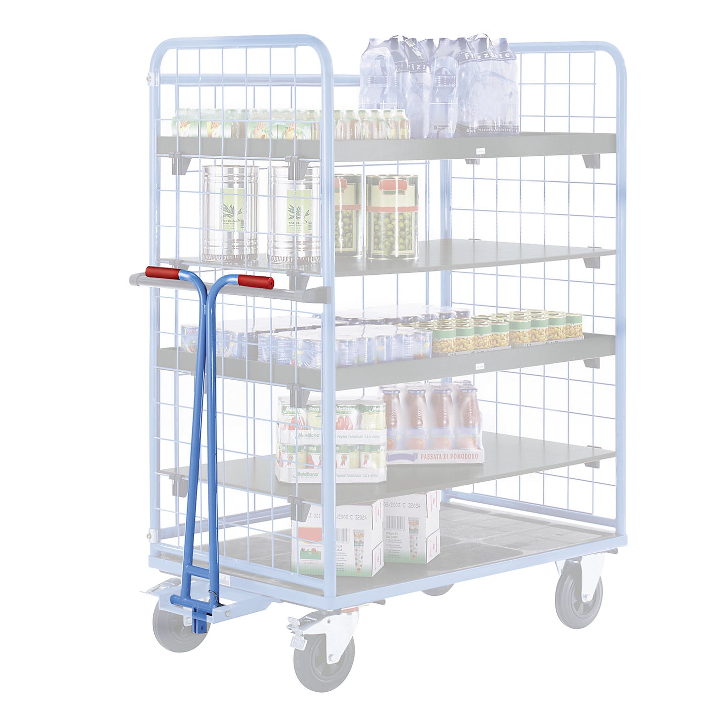 Hand drawbar, with plastic handles, factory fitted only, extra cost.