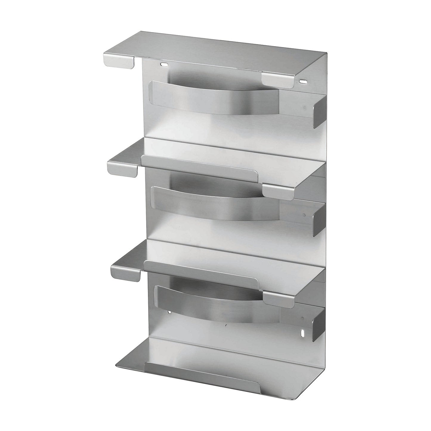 Glove and facial tissue dispenser, for 3 boxes, HxWxD 403 x 240 x 99 mm, stainless steel, brushed.