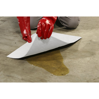 Fleece cloths, three ply, LxW 500 x 400 mm, pack of 100, heavy, perforated in centre.