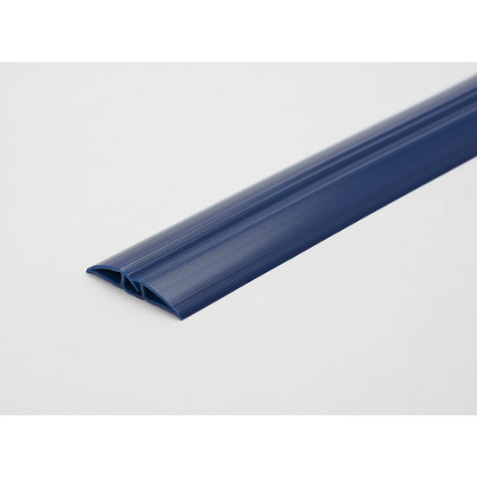 Plastic cable duct, top loader, blue, length 1.5 m.
