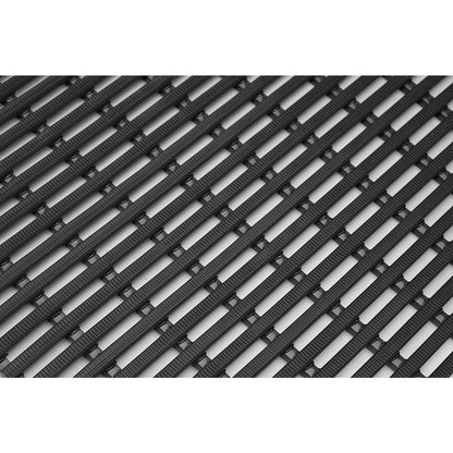Wet room mat, anti-bacterial, 10 m roll, black, width 600 mm.