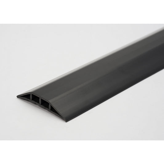 Plastic cable duct, for cables and hoses with Ø up to 10 mm, black, 2 chambers, length 3 m.