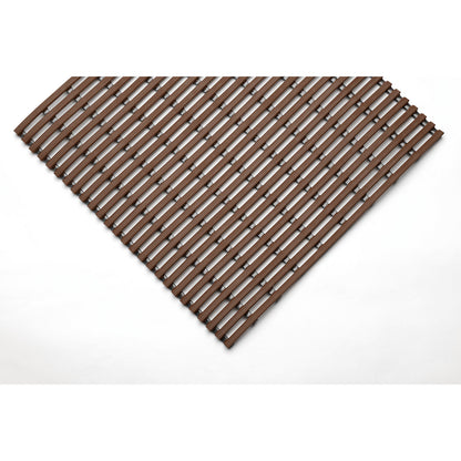 Wet room mat, anti-bacterial, 10 m roll, brown, width 1000 mm.