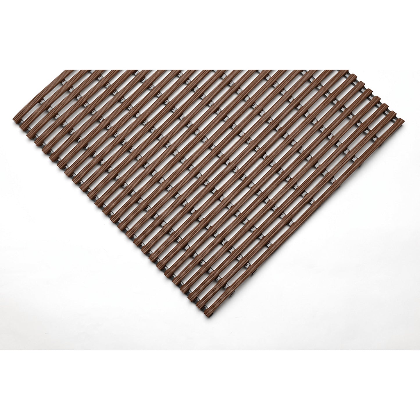 Wet room mat, anti-bacterial, per metre, brown, width 1200 mm.