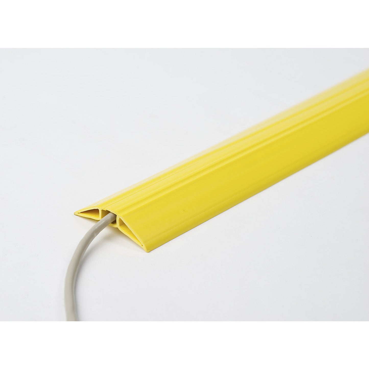Plastic cable duct, top loader, yellow, length 1.5 m.