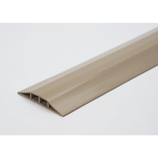 Plastic cable duct, for cables and hoses with Ø up to 10 mm, beige, 2 chambers, length 1.5 m.