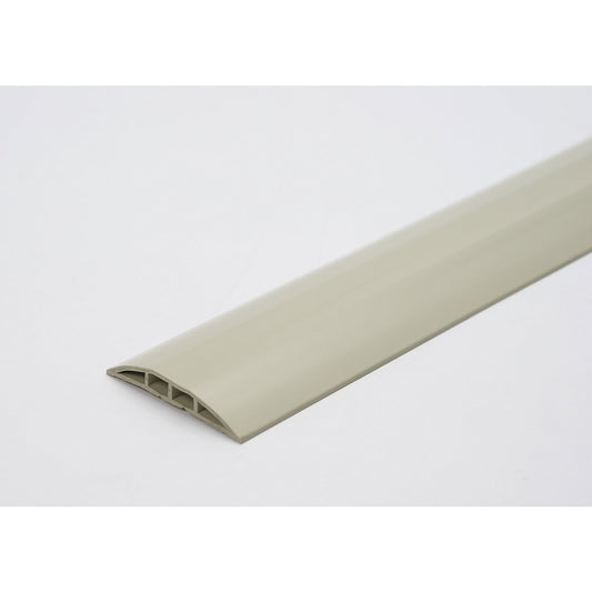Plastic cable duct, for cables and hoses with Ø up to 7.5 mm, grey, 2 chambers, length 1.5 m.