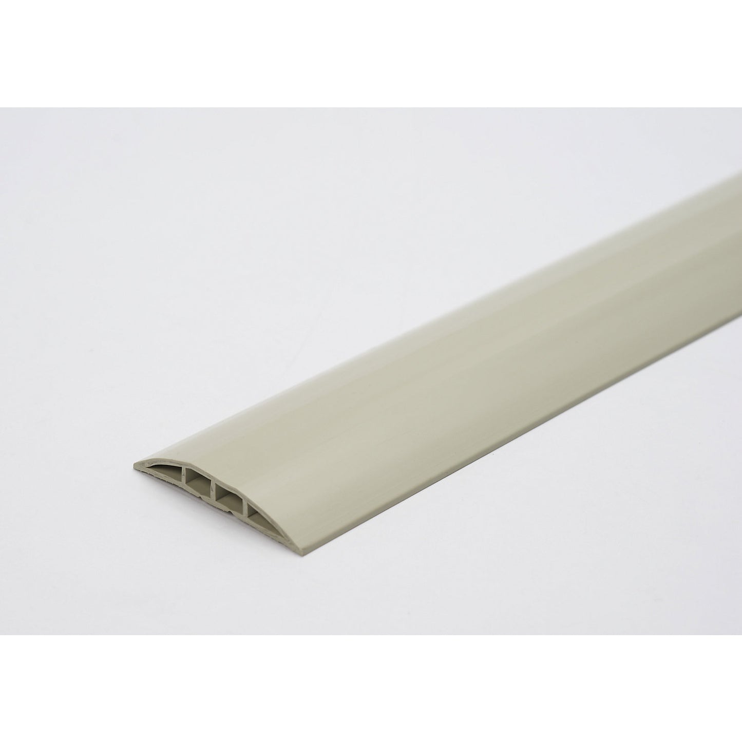 Plastic cable duct, for cables and hoses with Ø up to 7.5 mm, grey, 2 chambers, length 3 m.