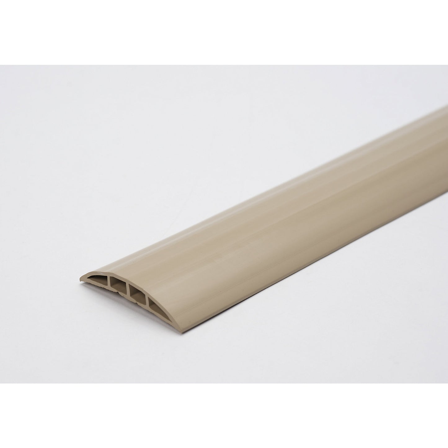 Plastic cable duct, for cables and hoses with Ø up to 7.5 mm, beige, 2 chambers, length 3 m.