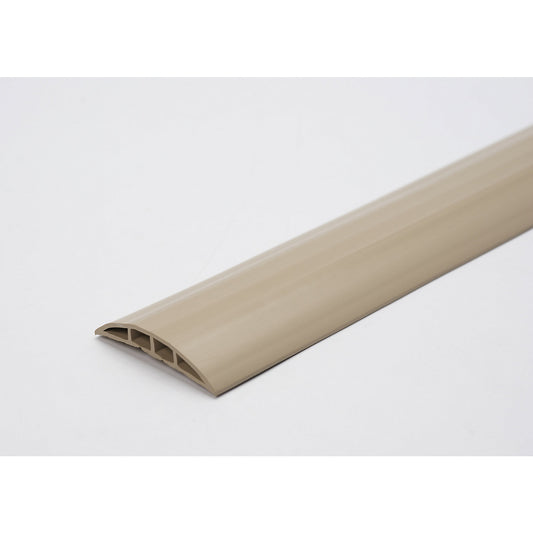 Plastic cable duct, for cables and hoses with Ø up to 7.5 mm, beige, 2 chambers, length 3 m.