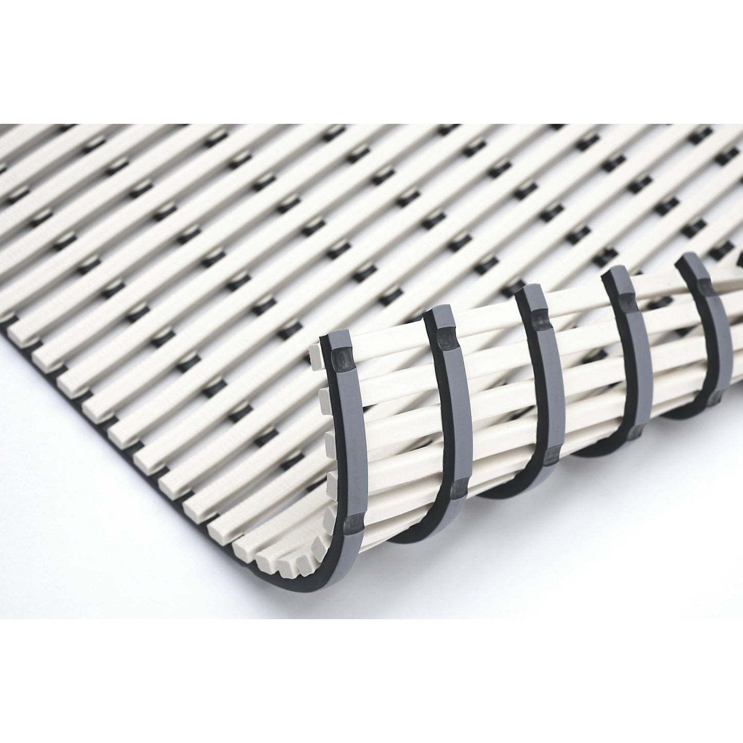 Wet room mat, anti-bacterial, 10 m roll, white, width 600 mm.