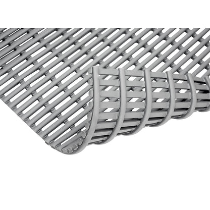 Floor matting, PVC free, 10 m roll, grey, width 1200 mm.