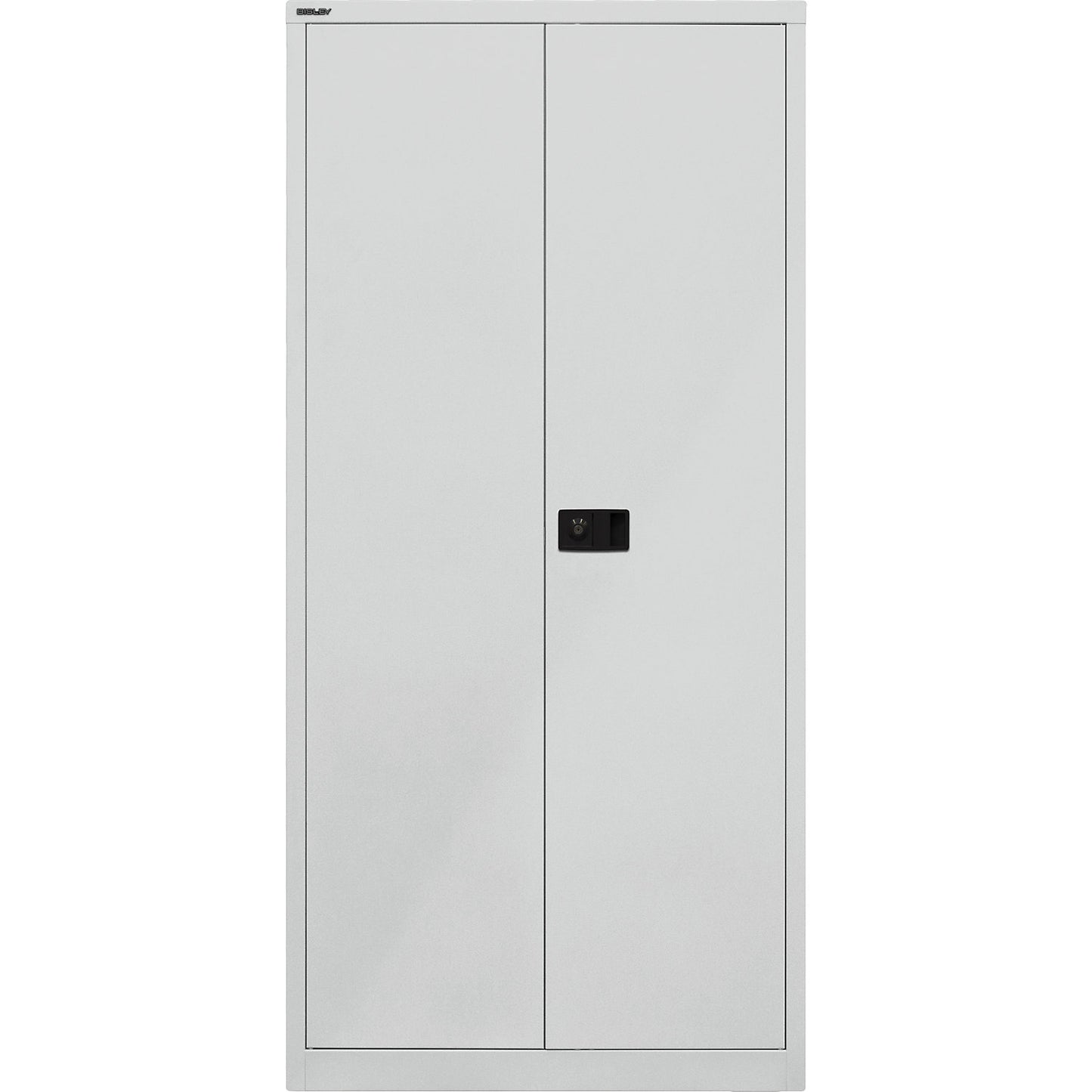 UNIVERSAL double door cupboard, HxWxD 1950 x 914 x 400 mm, 4 zinc plated shelves, 5 file heights, light grey.