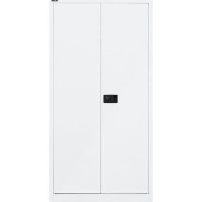 UNIVERSAL double door cupboard, HxWxD 1806 x 914 x 400 mm, 3 shelves, 4 file heights, traffic white.