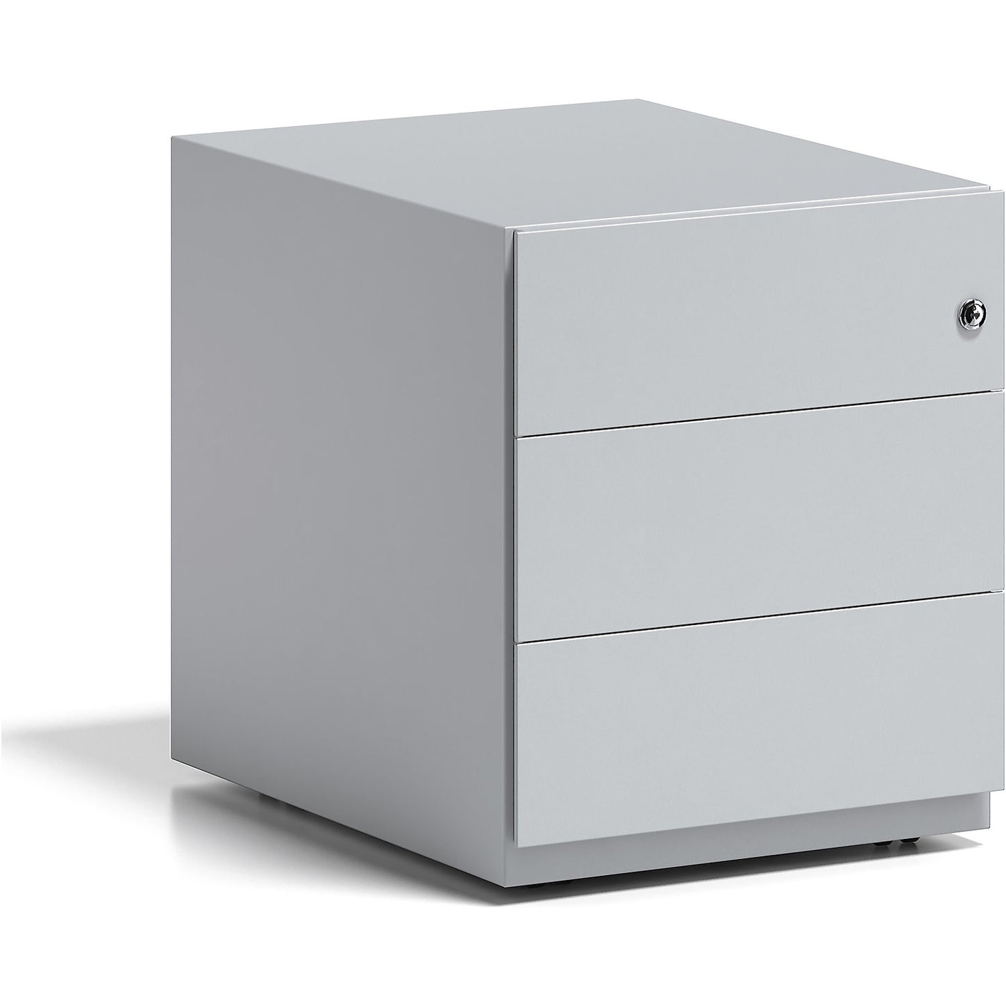 Note™ mobile drawer unit, with 3 universal drawers, HxWxD 495 x 420 x 565 mm, with grip rail, light grey.