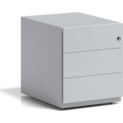 Note™ mobile drawer unit, with 3 universal drawers, HxWxD 495 x 420 x 565 mm, with grip rail, light grey.