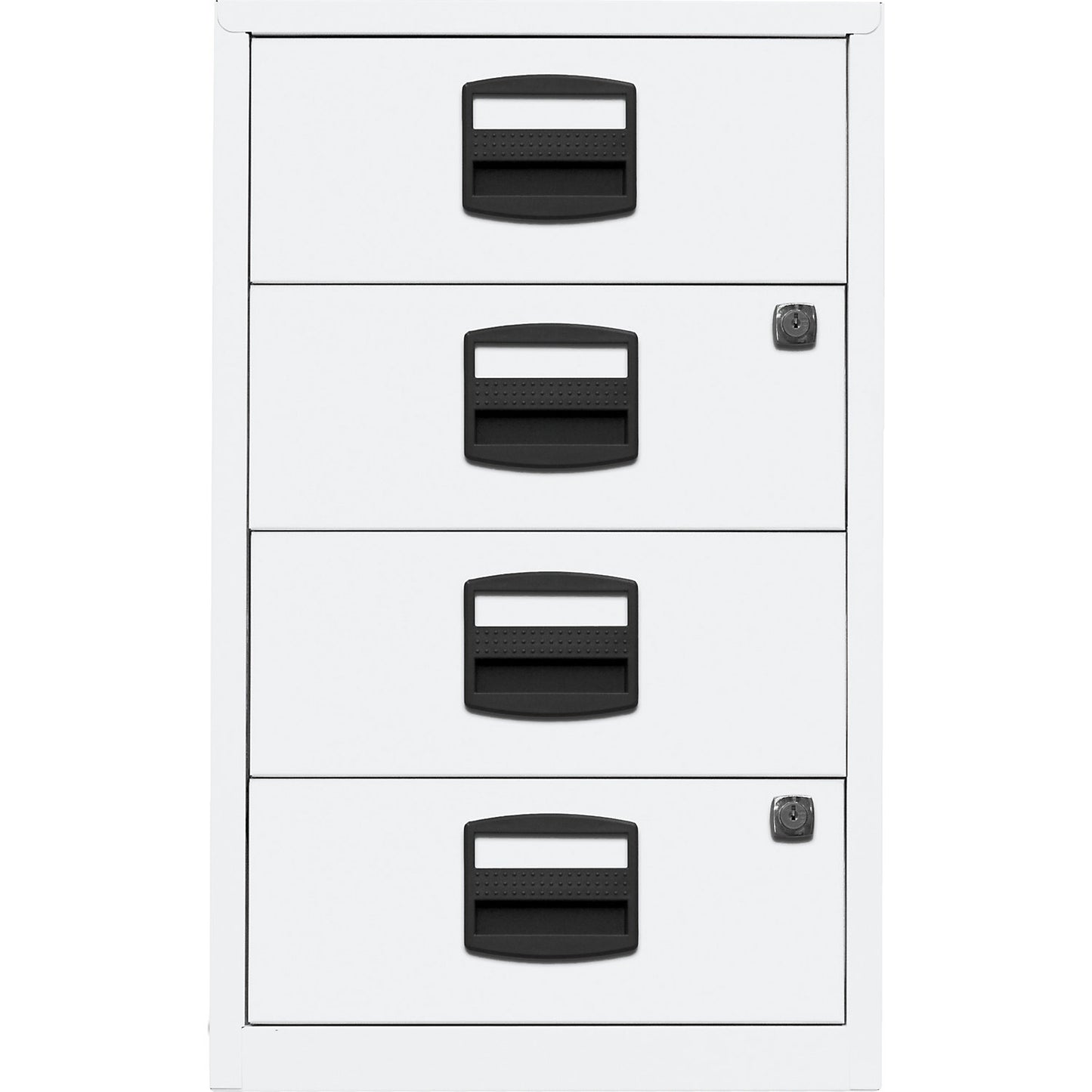 PFA side cupboard, 4 universal drawers, traffic white.