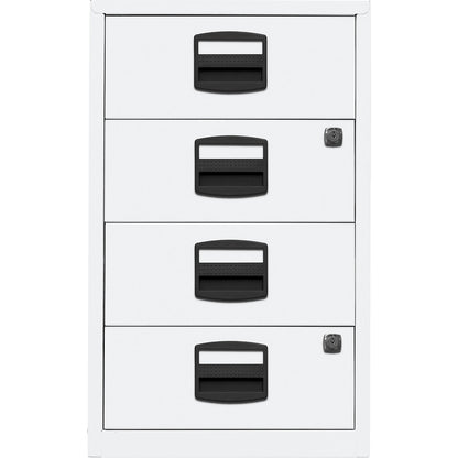 PFA side cupboard, 4 universal drawers, traffic white.