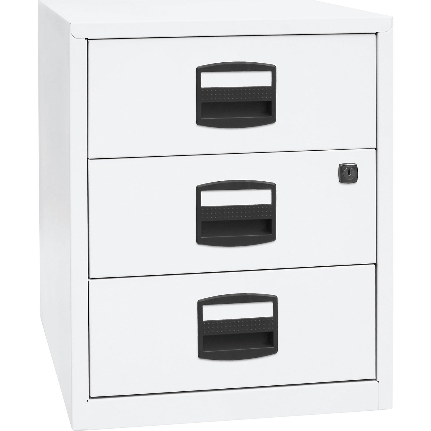 PFA mobile pedestal, 3 universal drawers, traffic white.