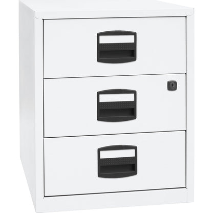PFA mobile pedestal, 3 universal drawers, traffic white.